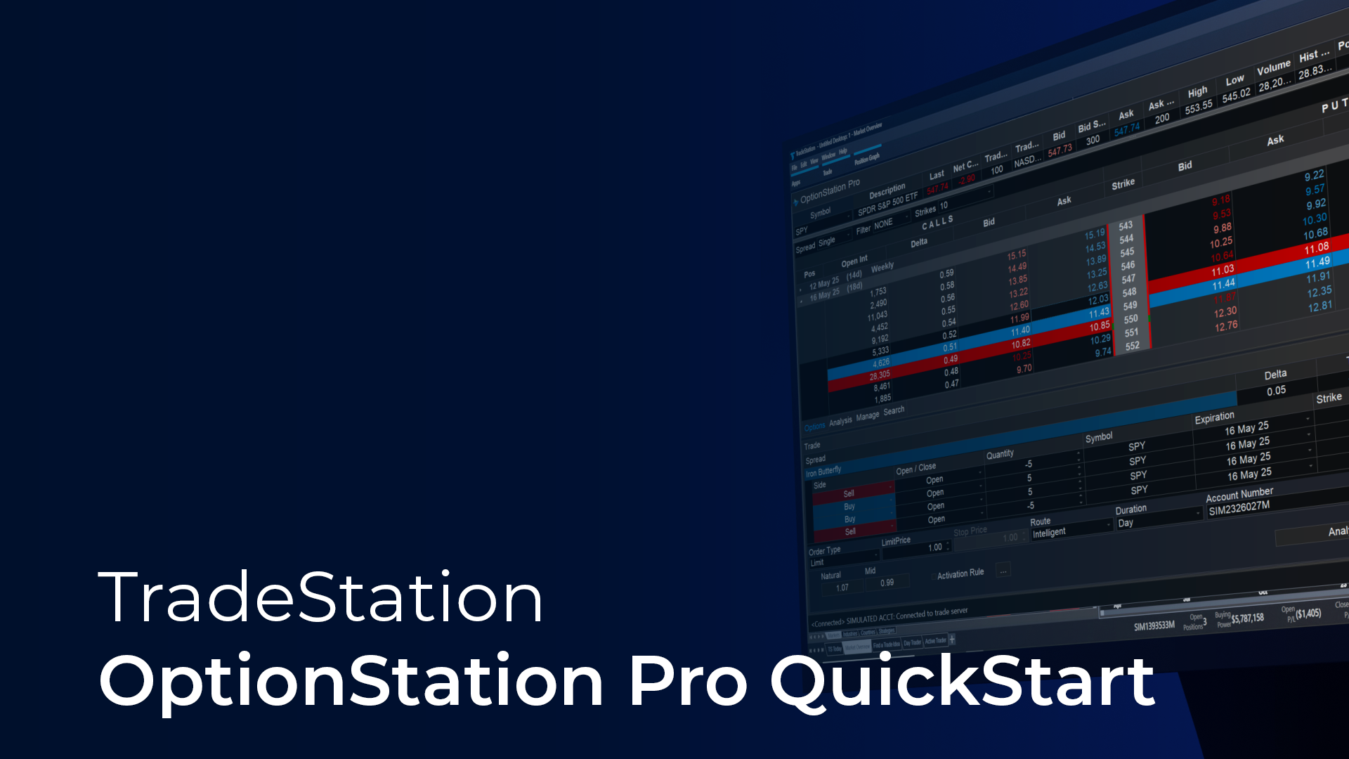 TradeStation OptionStation Pro QuickStart